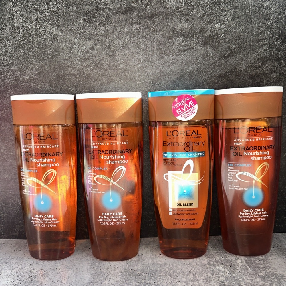 4 L'oreal Paris Extraordinary Oil Nourishing Shampoo Dry Hair Camelia Elvive